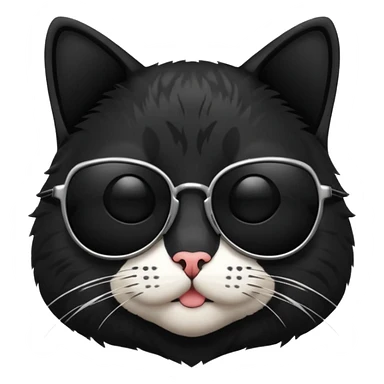 Cat wearing sunglasses sticker