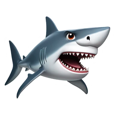 angry shark sticker