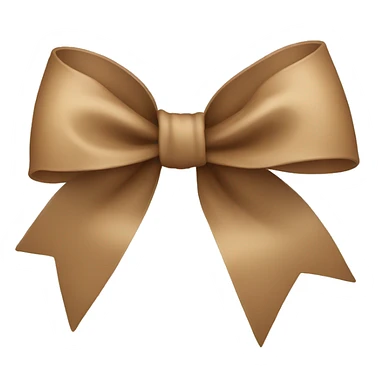 Light brown Christmas bow sticker