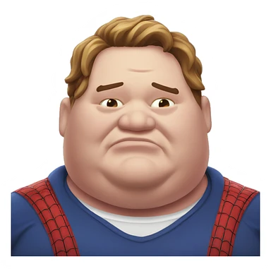 morbidly obese spider-man sticker