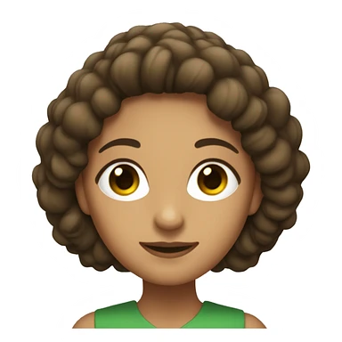 crea un avatar de una mujer de pel castaño claroojos verdes y pecas  sticker