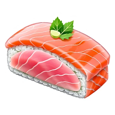sushi piece light pink sashimi  sticker