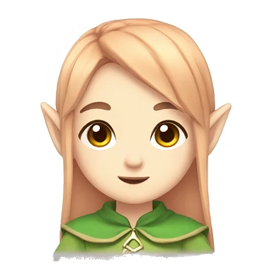 anime elf, kawaii sticker