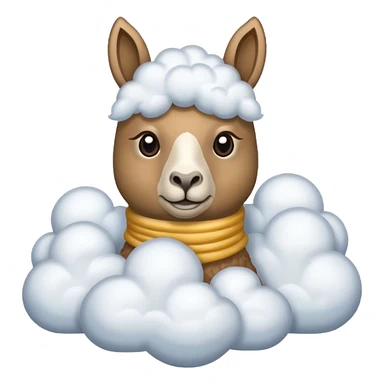 cloud patterned lama sticker