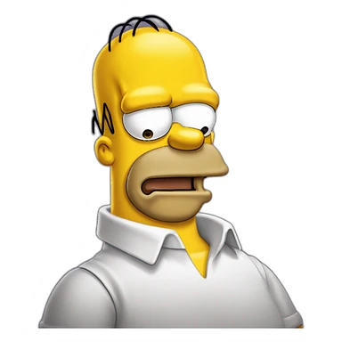 Homer simpson qui fait une grimace sticker