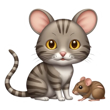 Cat mouse sticker