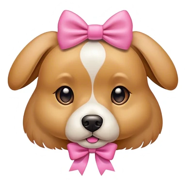 Dog with a pink bow sticker
