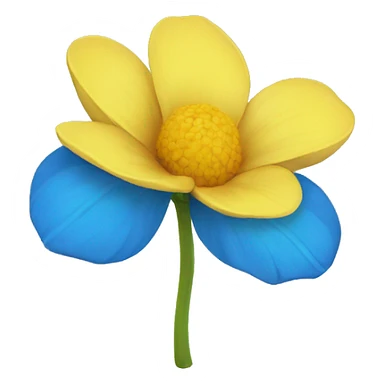 yellow blue flower sticker