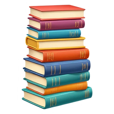 Stack of colorful books sticker