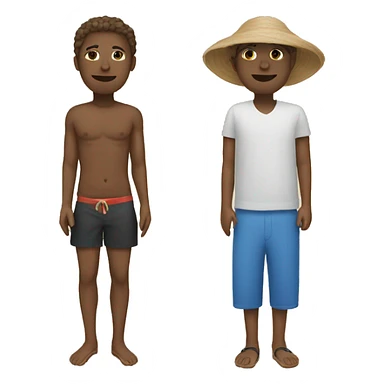 Two people on a beach  sticker