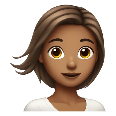 girl doing skincare brown hair sticker