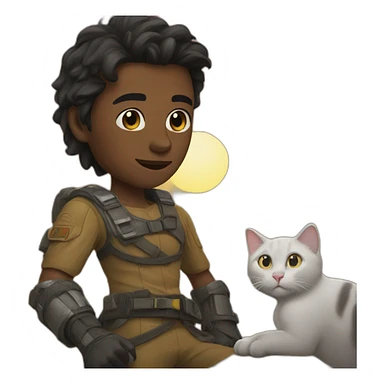 hero + cat sticker
