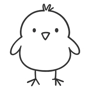 a yellow cute chick sticker