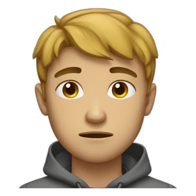 Sad young guy sticker