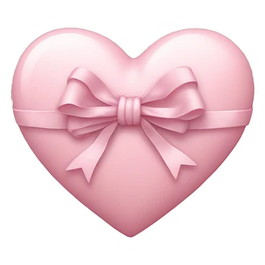 Pale pink heart with bow sticker