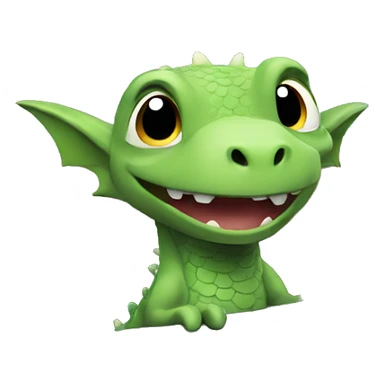 Cute little dragon, getting happy in a car sticker