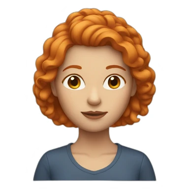 WOMEN GINGER HAIR sticker