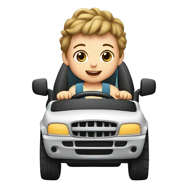a baby driving sticker