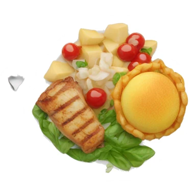 delicious meal on plate sticker