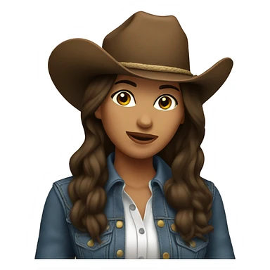 cowgirl brunette  sticker
