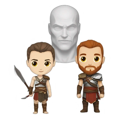 kratos and atreus sticker