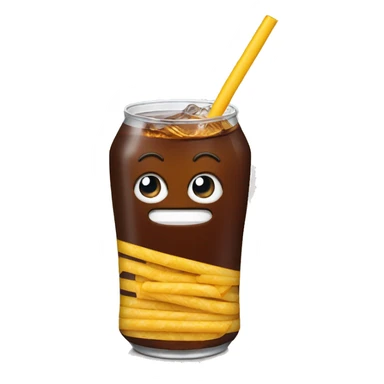 diet cola with straw sticker