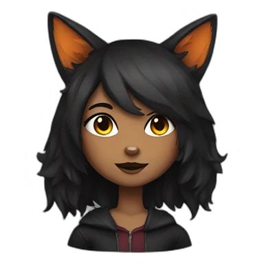 dark fox girl sticker