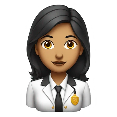 Indian girl lawyer in uniform sticker