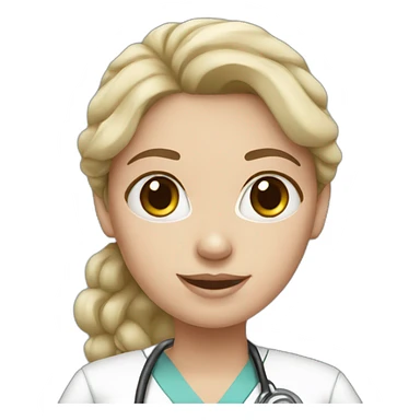 nurse white girl sticker