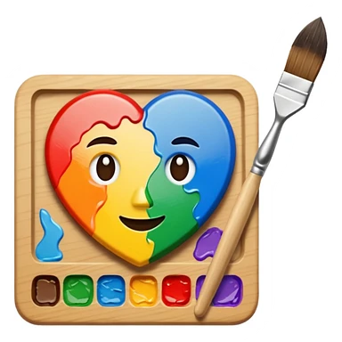 brush and palette knife sticker