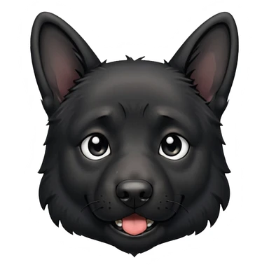 black german shepherd face crying with RIP written above sticker