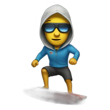 surfing indy hacker sticker