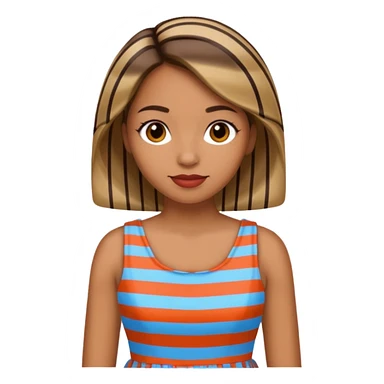 Audra Charles Wearing A Striped Dress  sticker