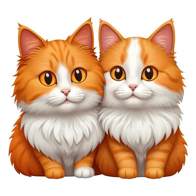 cat loving the other cat sticker