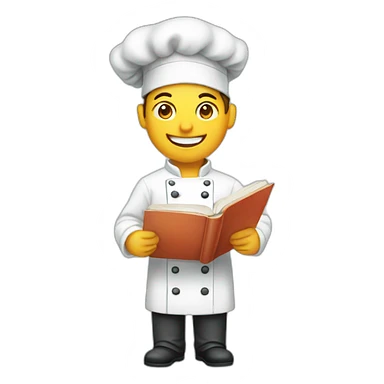 chef cooking book sticker