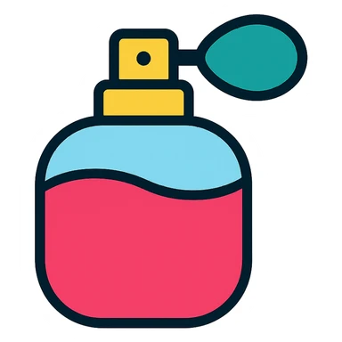 color outline icon of a perfume bottle sticker
