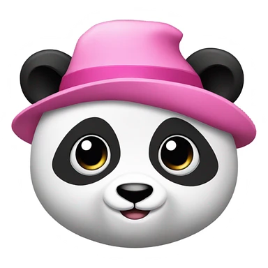 panda with pink hat sticker