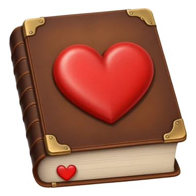 book with a heart sticker