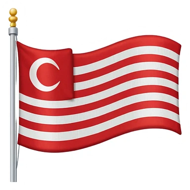 White red white tricolour flag sticker