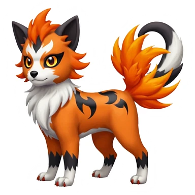 Delcatty-Litten-Houndour-Absol-Sprigatito-fusion, full body sticker