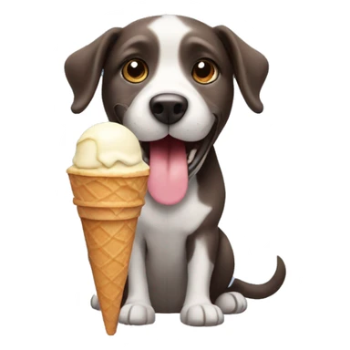 Dog with ice cream sticker