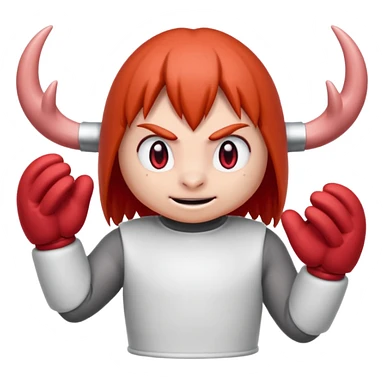 Sonic the hedgehogs friend knuckles a red animal with peach arms and white gloves he’s a echidna with red eyes and mittens with two horns on the knuckles sticker