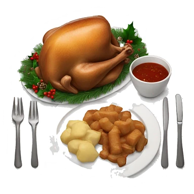 Christmas dinner sticker