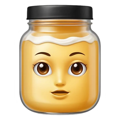 hair mask in a jar without face, only the white product  sticker