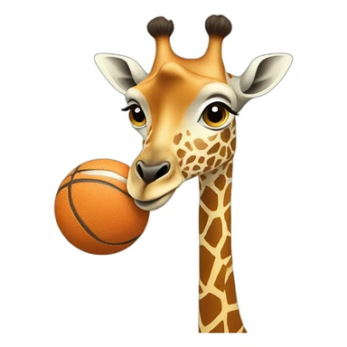 giraff eating a ball sticker