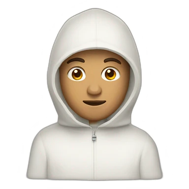 homme capuché brun sticker