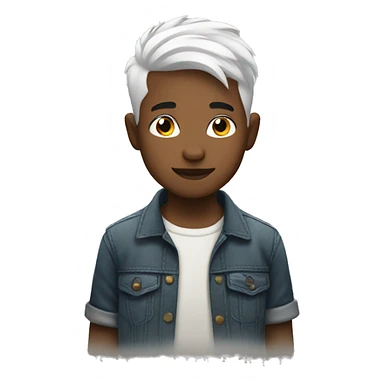 boy with tattoos and short white hair sticker