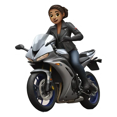 Girl on motorcycle yamaha sticker