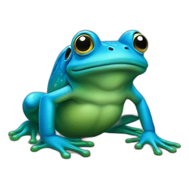 Grenouille bleu sticker