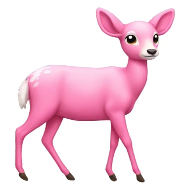 Pink deer sticker